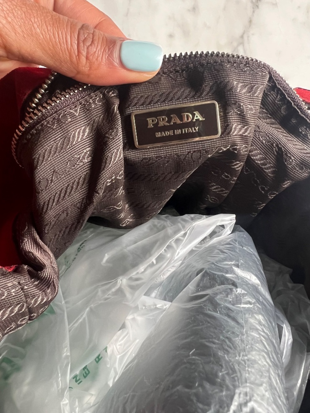 Vintage Prada red purse - Picture 5 of 6